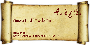 Amzel Ádám névjegykártya